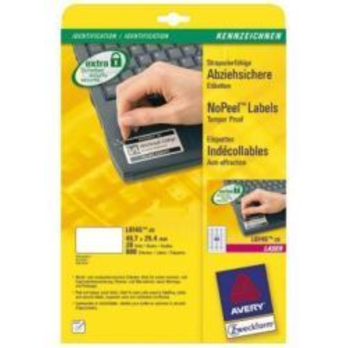 AVERY-ZWECKFORM L6145-20 CONF 800 ETICHETTE 24.5x45.7 MM AUTOADESIVE BIANCO